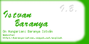 istvan baranya business card
