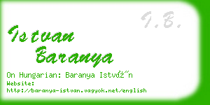 istvan baranya business card